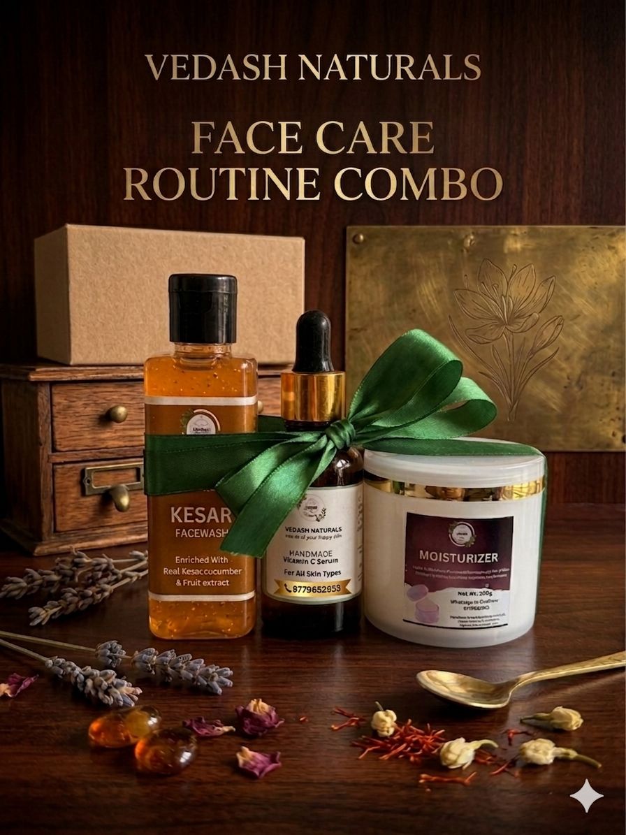 VEDASH NATURALS Face Care Routine Combo – Complete Skincare Kit for Glowing & Healthy Skin