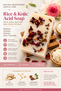 Rice with KOJIC ACID shea butter Soap Bar